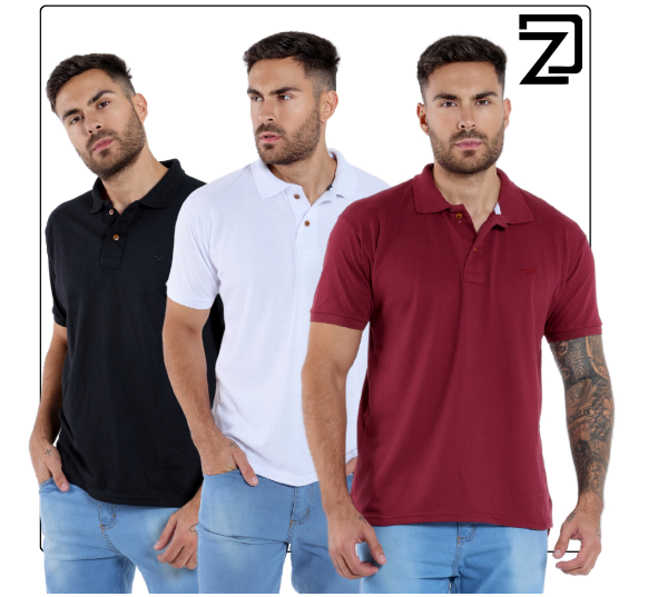 BRINDE! Compre 2 Ganhe +1 Compre 2 Polos DZ e Ganhe + 1 Por apenas 249,90!