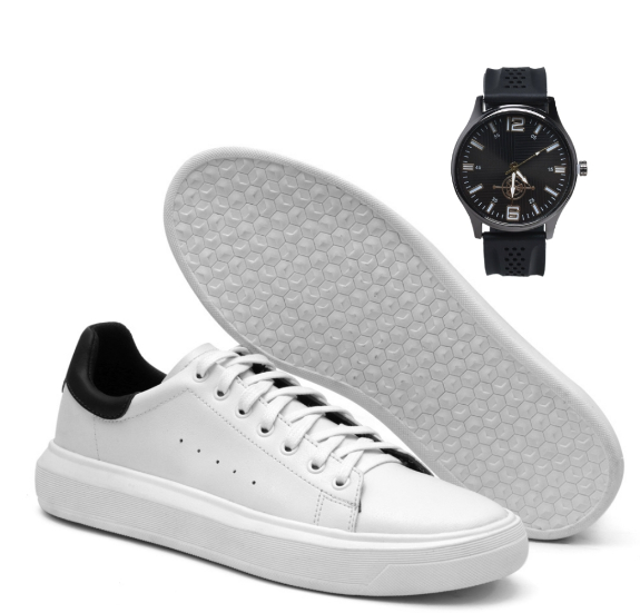 Compre 1 e Ganhe Outro! Compre Sneaker tipo McQueen e Ganhe um Relógio Casual de Ponteiro por Apenas R$209,90