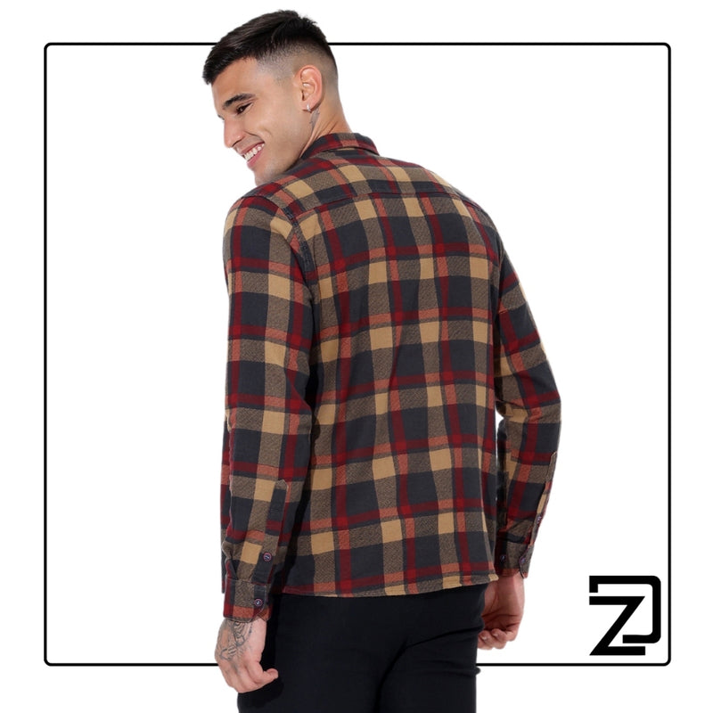 Camisa Xadrez Masculina em Tecido Casimira